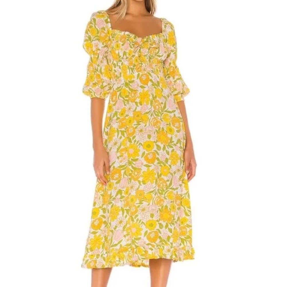 Faithfull the brand Nora midi dress NWT